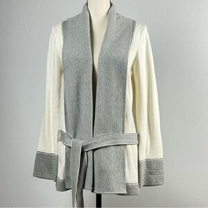 SHAE Anthropologie cotton cashmere belted sweater - size L